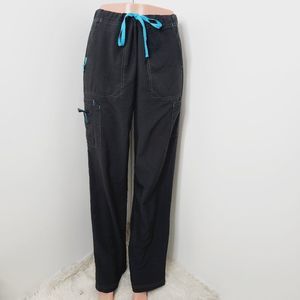 Carhartt Women's Black Drawstring Cross-Flex Utility Scrub Pant Size L Tall
